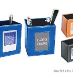 PU-Clock_Pen-Holder-&-Photo-Frame-K1702-85