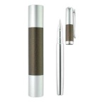 Silver-Brown-Roller-Pen-w-Tube-APMB1661-120